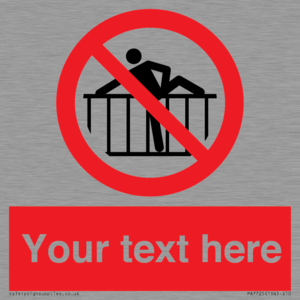 Custom prohibition do not cross barrier